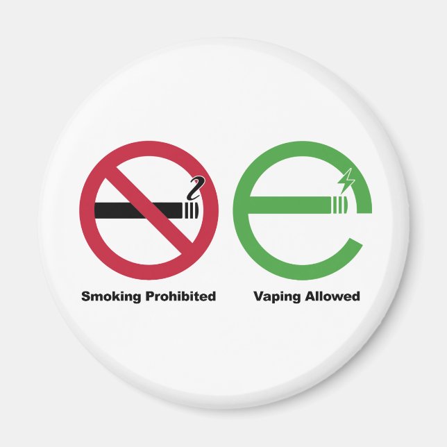 Smoking Prohibited. Vaping Allowed Magnet (Front)