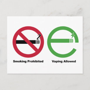 Smoking Prohibited. Vaping Allowed Postcard
