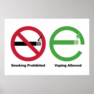 Smoking Prohibited. Vaping Allowed Poster