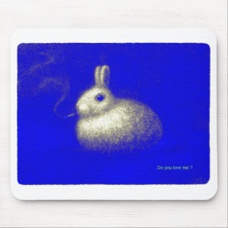 Smoking Rabbit Mouse Pad