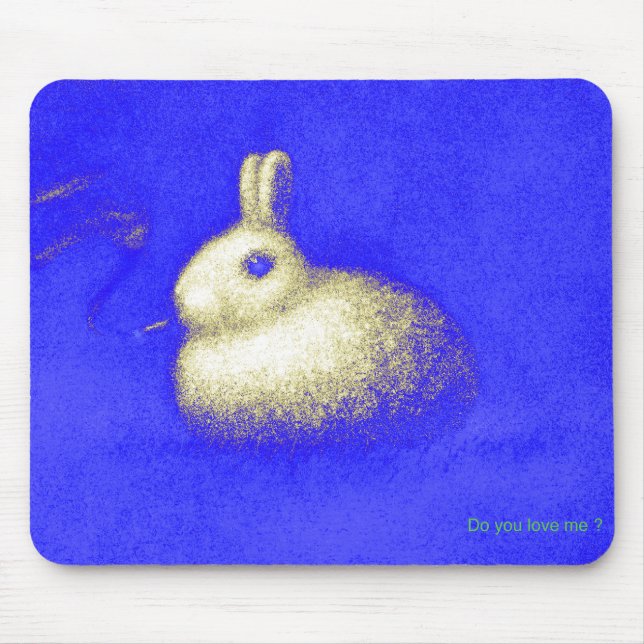 Smoking Rabbit Mouse Pad (Front)