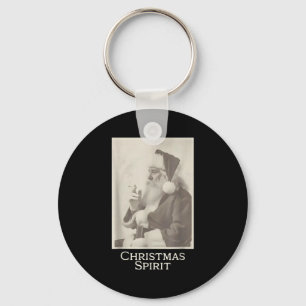 Smoking Santa, Funny Christmas Srit Key Ring