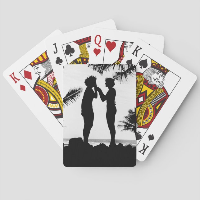 Smoking Silhouette, 1940s Playing Cards (Back)