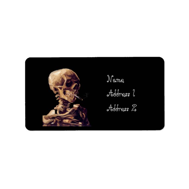 Smoking skeleton by Van Gogh Label (Front)