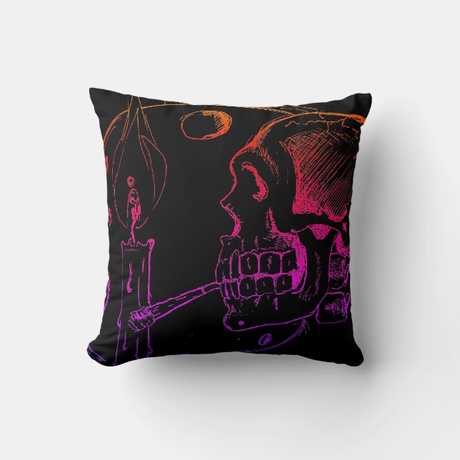 Smoking Skull  Cushion (Front)