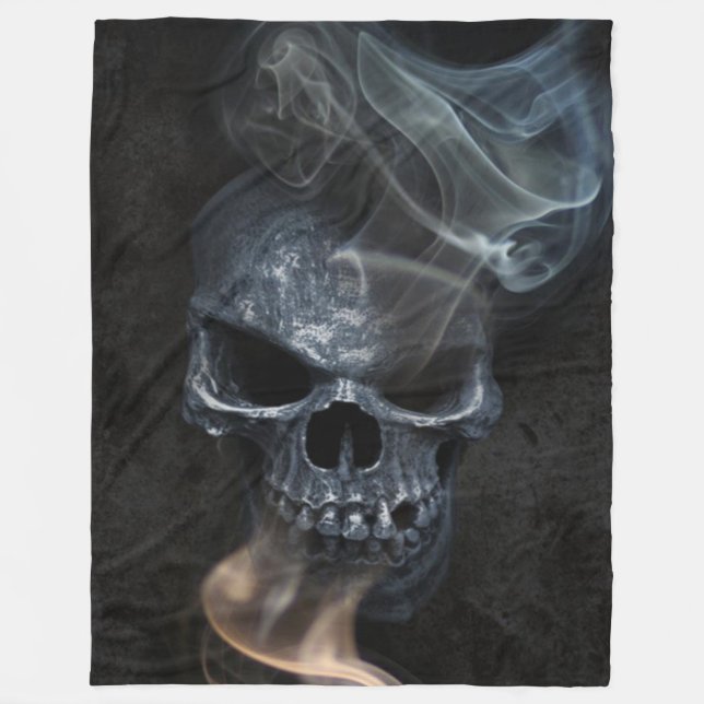 SMOKING SKULL FLEECE BLANKET (Front)