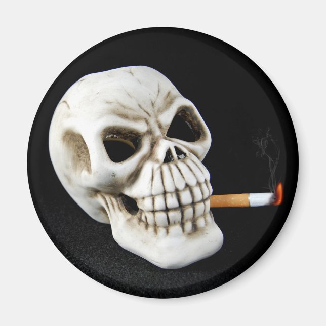 Smoking Skull Magnet (Front)