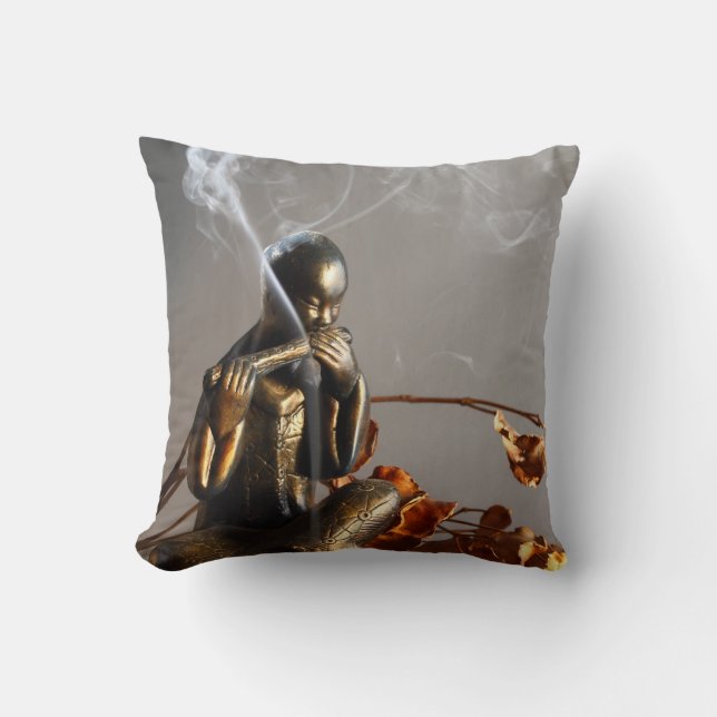 SMOKING THE FLUTE CUSHION (Front)