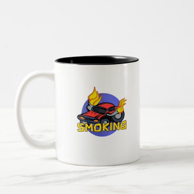 Smoking Two-Tone Coffee Mug (Left)