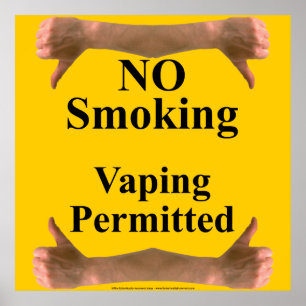 Smoking vs Vaping sign