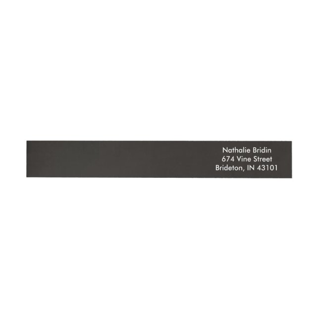 Smoky Black Upscale Colour Complementing Wrap Around Label (Individual)