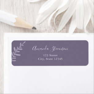 Smoky blue leaf return address label