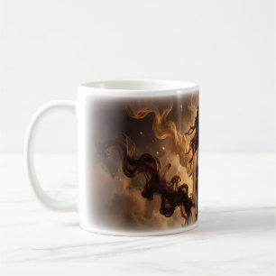 Smoky Elegance in Golden Ember Glow Mug