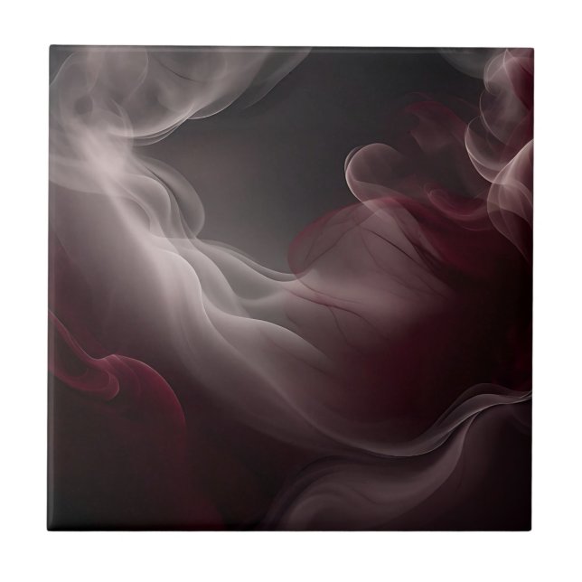 Smoky Elegant Marble on Dark Grey Ceramic Tile (Front)