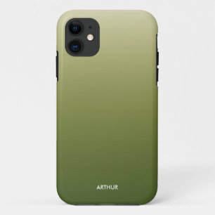Smoky Green Gradient Ombre Personalised iPhone 11 Case