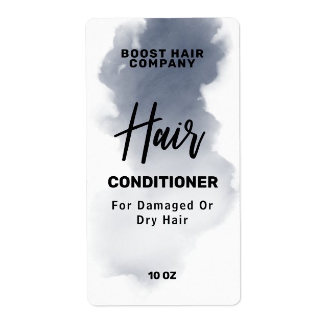 Smoky Ink Grey Hair Care Product Labels (Front)