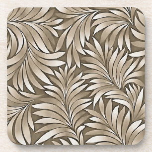 Smoky Leaves In Dusky Pink Grey Spectrum Coaster