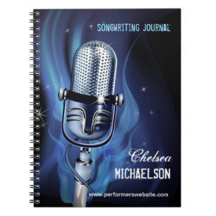 Smoky Microphone Performers Songwriting Notebook