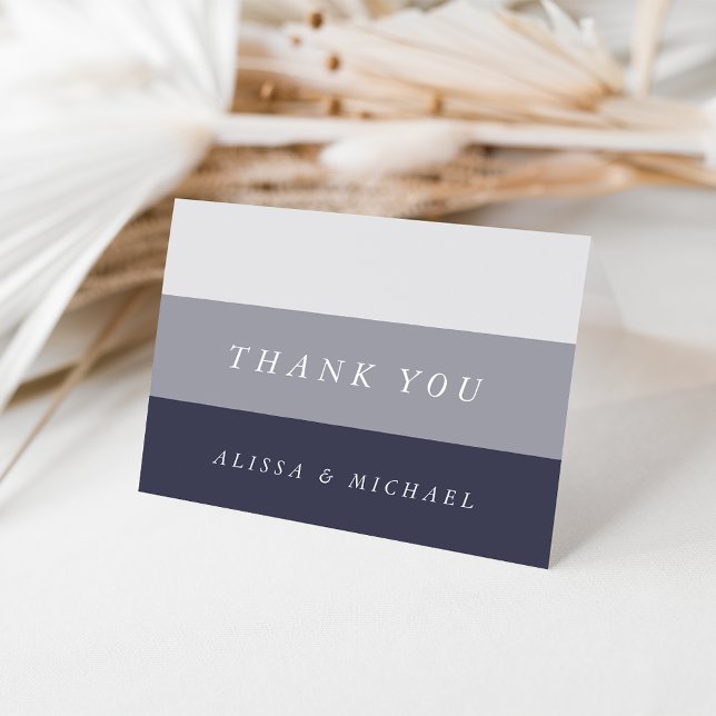 Smoky Midnight Blue Grey Colorblock Thank You (Creator Uploaded)