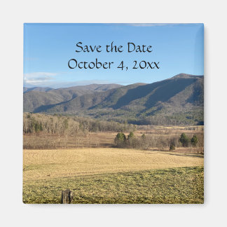 Smoky Mountain Cades Cove Wedding Magnet