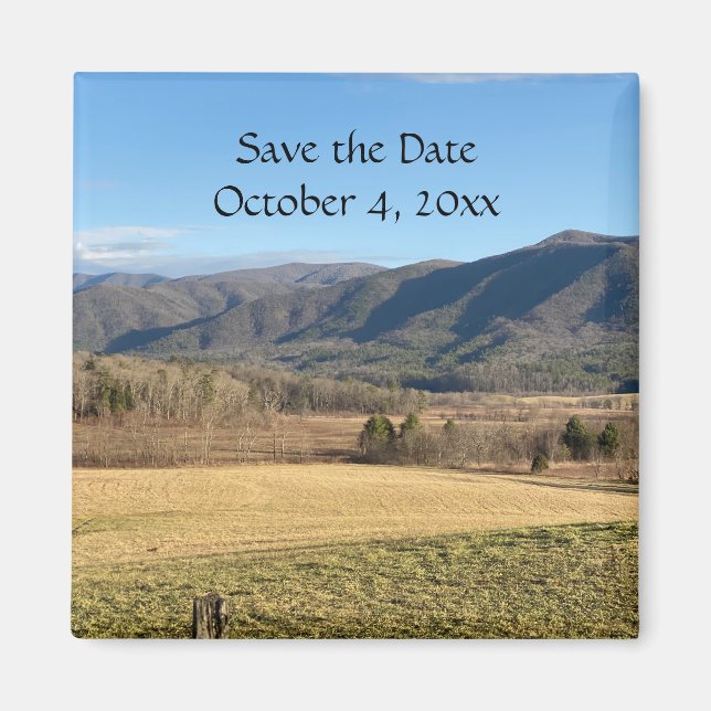 Smoky Mountain Cades Cove Wedding Magnet (Front)