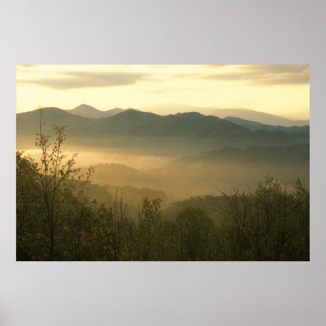 Smoky Mountain Sunrise Poster (Front)