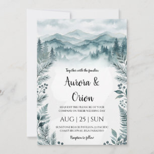 smoky mountain wedding invitations