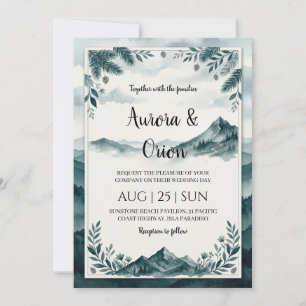 smoky mountain wedding invitations