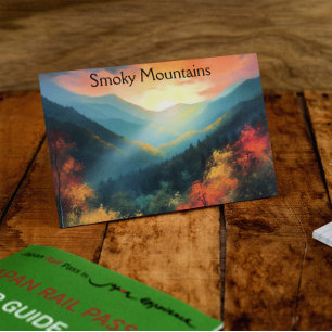 Smoky Mountains, customisable Postcard