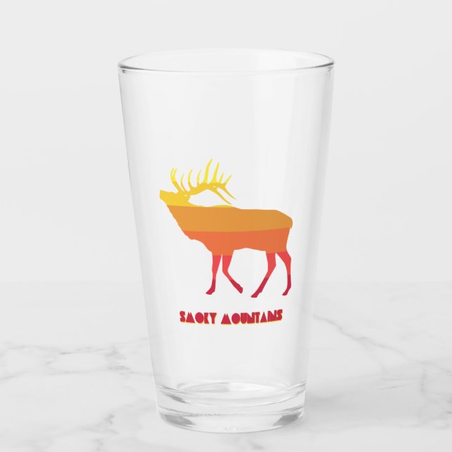 Smoky Mountains Elk Glass (Front)