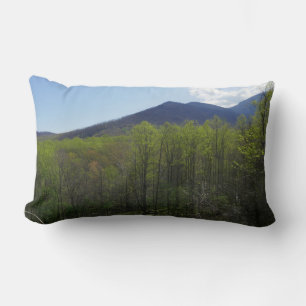 Smoky Mountains in Spring Landscape Lumbar Cushion