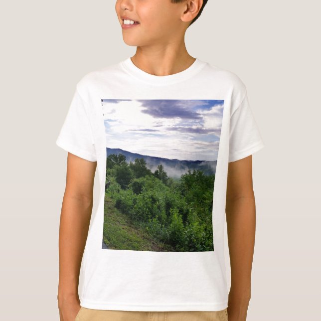 Smoky Mountains in The Great Smoky Mountains T-Shirt (Front)