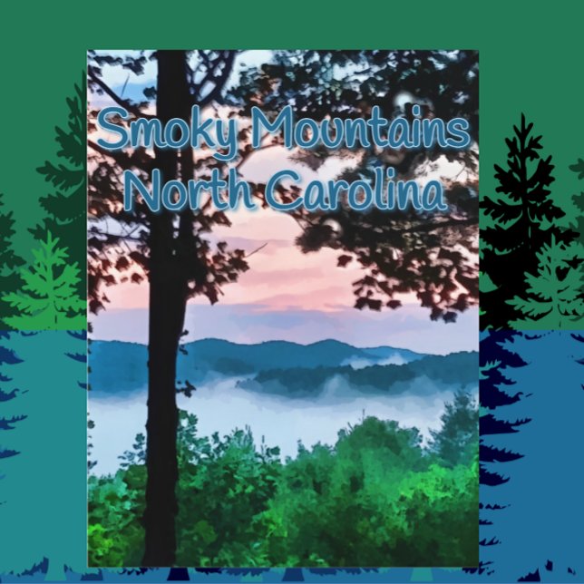 Smoky Mountains, NC Majestic View and Sunset Postcard (Creator Uploaded)