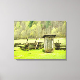 Smoky Mountains Outhouse Canvas Print
