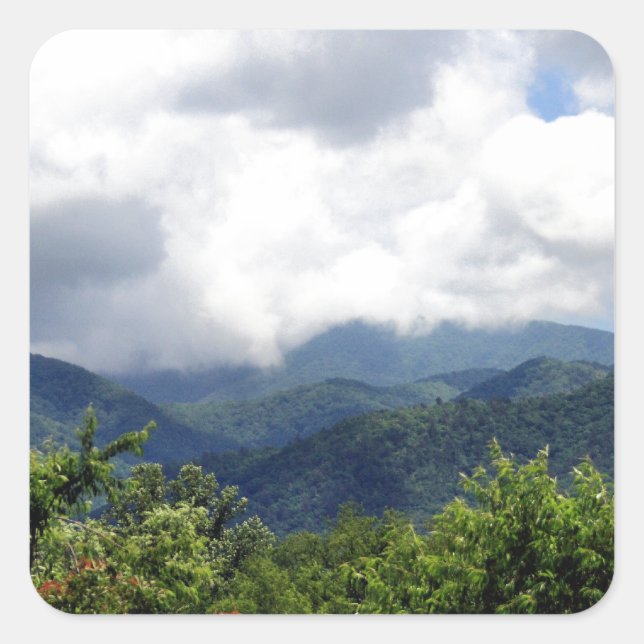 Smoky Mountains Square Sticker (Front)