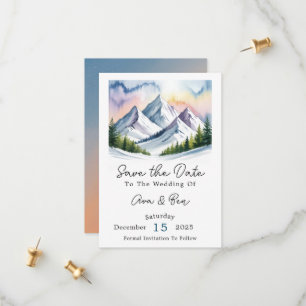 Smoky Mountains Winter Wedding Save The Date