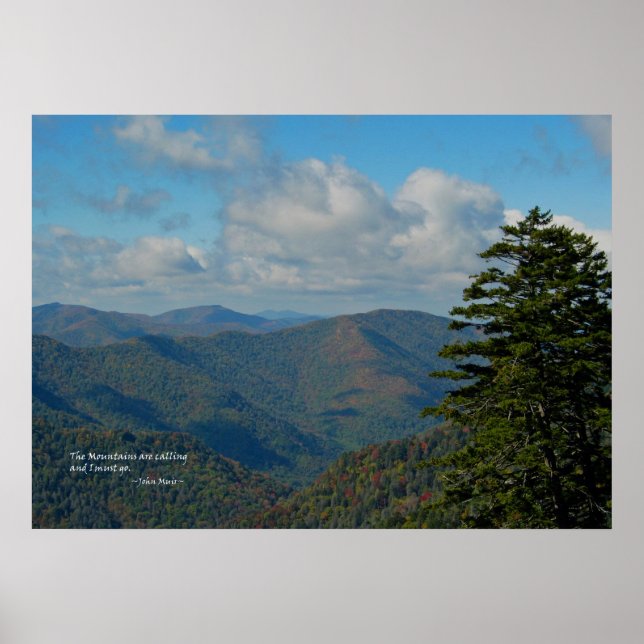 Smoky Mtns: Mtns are calling… John Muir Poster (Front)