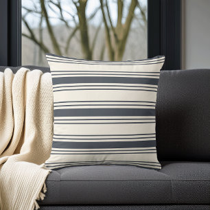 Smoky Navy Stripe Cushion