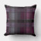 Smoky Plum and Black Plaid Throw Pillow 20x20