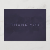Smoky Plum Grey Chic Glam Modern THANK YOU