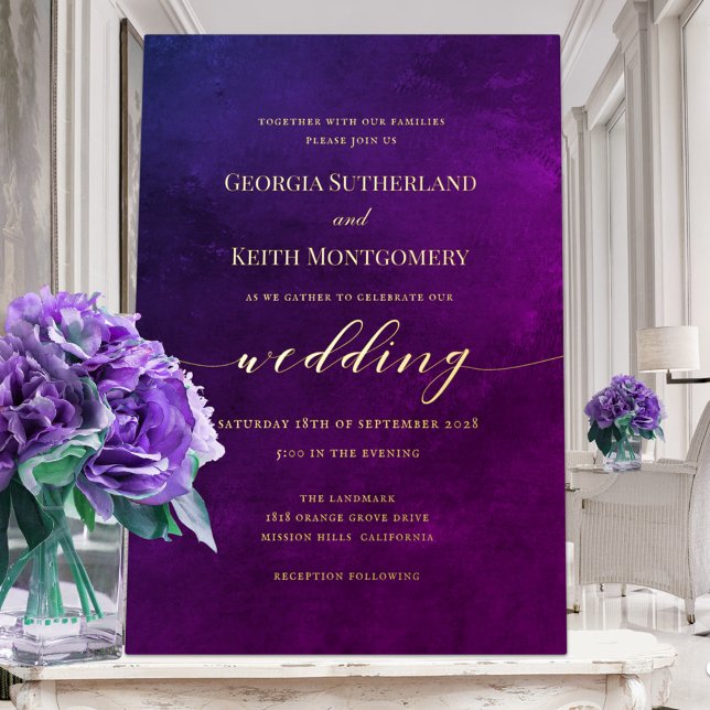 Smoky Purple & Gold Elegant Wedding (Creator Uploaded)