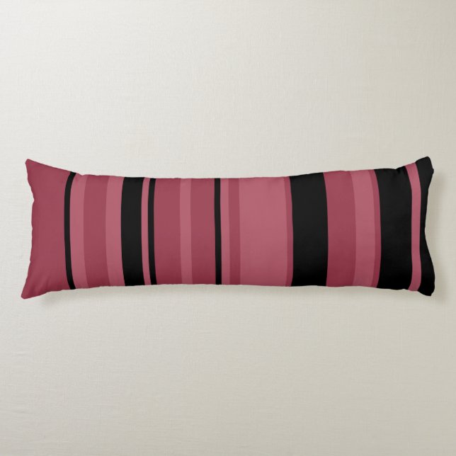 Smoky Topaz and Black Stripes   Body Cushion (Front)
