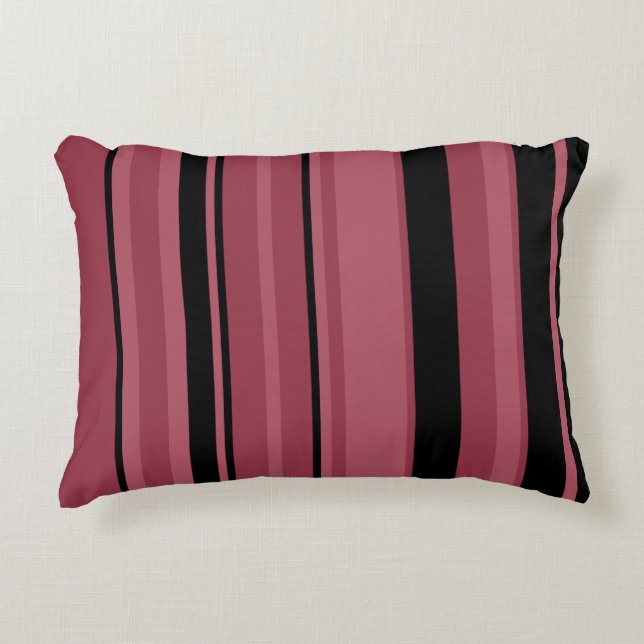 Smoky Topaz and Black Stripes   Decorative Cushion (Front)