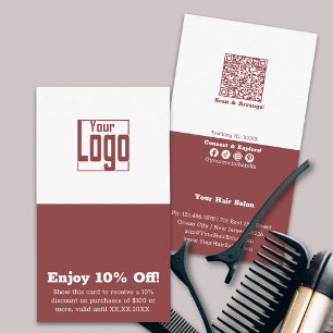 Smoky Topaz & White Salon Logo Enjoy 10% Off! Discount Card