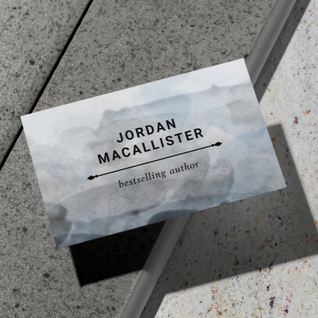 Smoky Watercolor Author Business Card (Creator Uploaded)