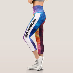 Smoky Watercolor PERSONALIZE Capri Leggings