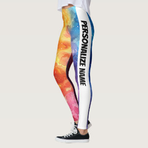 Smoky Watercolor PERSONALIZE  Leggings