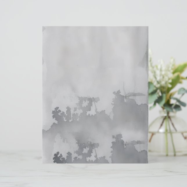 Smoky watercolor stationery paper (Standing Front)