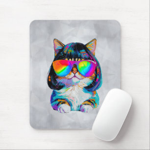 Smol Cute Funny Cat (Painting No. 2) Mouse Pad