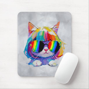 Smol Cute Funny Cat (Painting No. 5) Mouse Pad